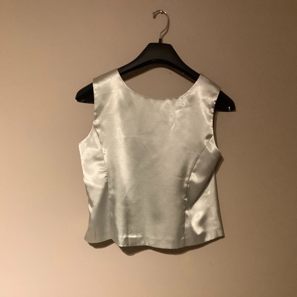 Vintage 2 Piece Formal Jacket and Sleeveless Satin Blouse - Picture 7 of 7